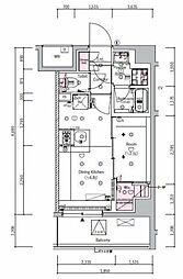 SYFORME KITA-SENJU 1DKの間取図画像