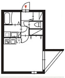 EWレジデンス東新宿 5階ワンルームの間取り