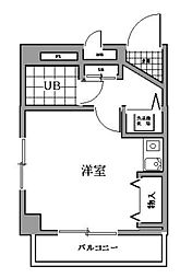 西片ハイツ ワンルームの間取図画像