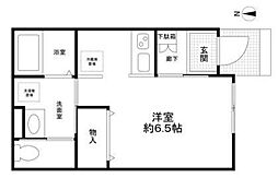 JR総武線 大久保駅 徒歩8分の賃貸アパート 1階ワンルームの間取り