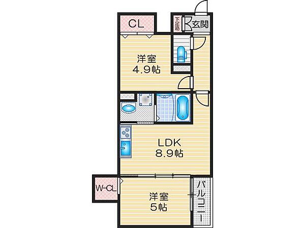 ラモーナ豊南町南 ｜大阪府豊中市豊南町南６丁目(賃貸アパート2LDK・1階・43.92㎡)の写真 その2