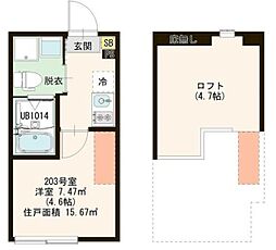 LeaLea 1Kの間取図画像
