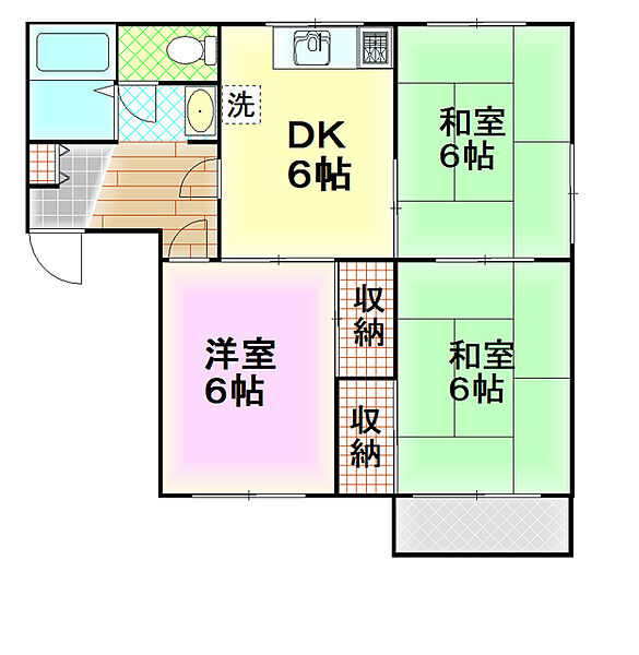 静岡県伊豆の国市南條(賃貸アパート3DK・2階・50.30㎡)の写真 その2