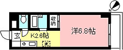 サンオカベ8 1Kの間取図画像