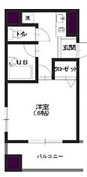 クアトロエスペランサ 1Kの間取図画像