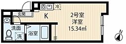 フィオーレ西日暮里B ワンルームの間取図画像