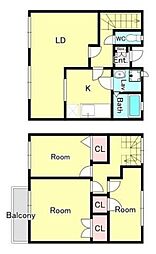 フレグランス玉川学園A 3LDKの間取図画像