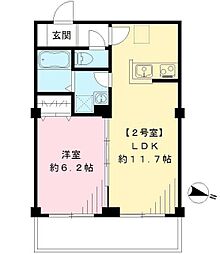 ビューノ芦花 1LDKの間取図画像