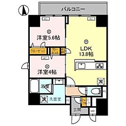 Maison de Azure 4階2LDKの間取り
