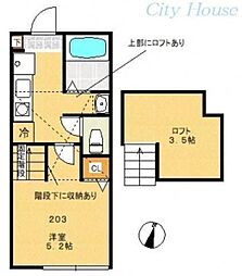 A-Flat 2階1Kの間取り