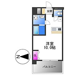 パニール・永和 ワンルームの間取図画像