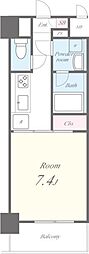 アルモニー中もず 1Kの間取図画像