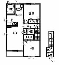 ワン　ウィル 0203 ｜ 滋賀県愛知郡愛荘町愛知川503-1（賃貸アパート2LDK・2階・60.00㎡） その2