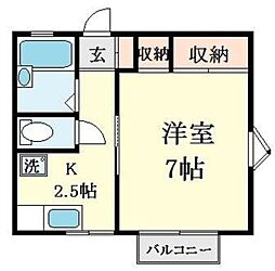 間取図画像 1K