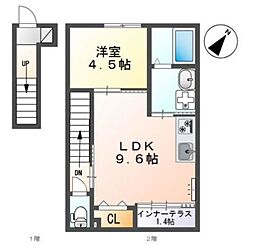 ベル・エラン 1LDKの間取図画像
