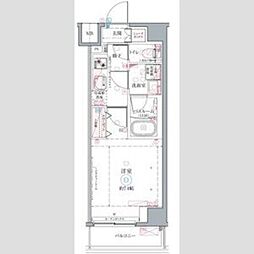 CREVISTA高砂2 1Kの間取図画像