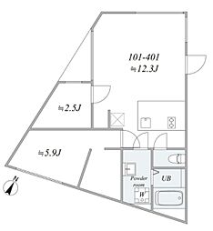 trias427 2LDKの間取図画像
