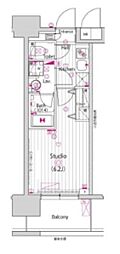 グランド・ガーラ川崎西口 1Kの間取図画像