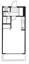ドエル神宮前 3階ワンルームの間取り