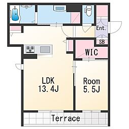 JR紀勢本線 宮前駅 徒歩7分の賃貸マンション 1階1LDKの間取り