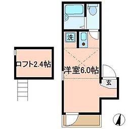 シエスタ堀切 3階ワンルームの間取り