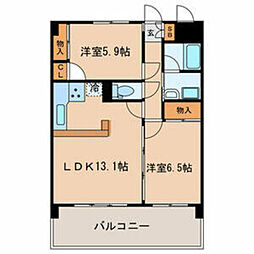KS.ウィンヒルズ 2LDKの間取図画像