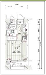 OLIO早稲田 1Kの間取図画像