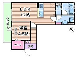 AF sweet 1LDKの間取図画像