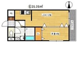 グランパシフィック小路 1LDKの間取図画像