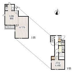 CB天神リフレム 1LDKの間取図画像