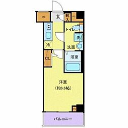 JR南武線 尻手駅 徒歩11分の賃貸マンション 2階1Kの間取り