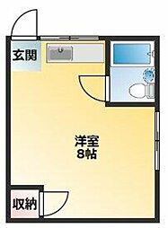 文京アームス ワンルームの間取図画像
