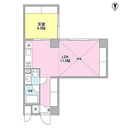 ウェルタワー 1LDKの間取図画像