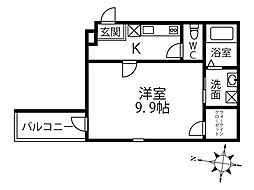 M&M 1Kの間取図画像