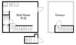 AKATSUKI Arc Terrace ワンルームの間取図画像