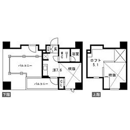 スパシエ新高円寺 ワンルームの間取図画像