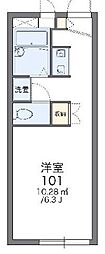 レオパレス梢 1Kの間取図画像
