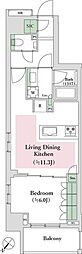 オープンレジデンシア日本橋馬喰町 1LDKの間取図画像