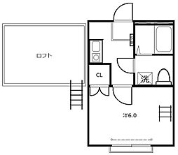 プルミエーレ南橋本 1Kの間取図画像