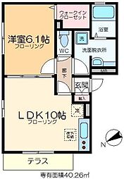 マム 2階1LDKの間取り