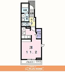 リヴィエール・ワカ ワンルームの間取図画像