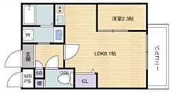 シーエムトワ 1階1LDKの間取り