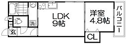 Chouchoukuzuha 1LDKの間取図画像