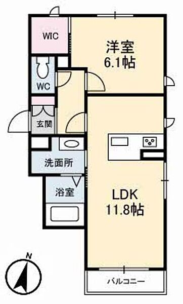 シャーメゾン雅 A0101｜山口県下関市大平町(賃貸アパート1LDK・1階・44.18㎡)の写真 その2