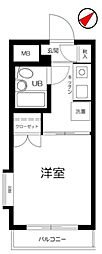 都営浅草線 西馬込駅 徒歩5分の賃貸マンション 1階1Kの間取り