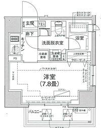 アイル プレミアム駒込 2階1Kの間取り