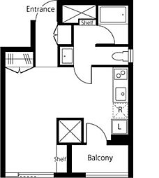 Lindenhaus ワンルームの間取図画像