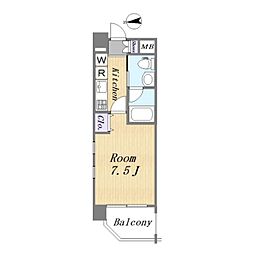 クレセントTF 1Kの間取図画像