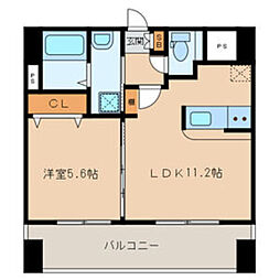ランドマーク和白 1LDKの間取図画像