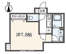 ウェルスクエア大塚 1階1Kの間取り
